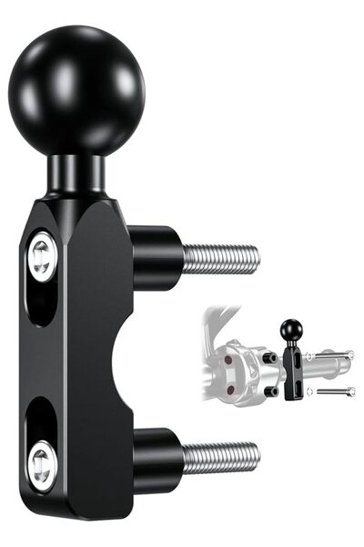 Generic Durable Aluminum Alloy Mount Base with 1'' TPU Ball for Motorcycle Br...