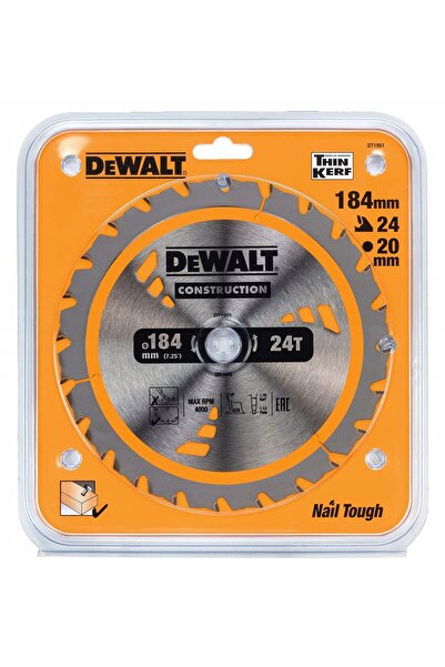 Dewalt Pânză de ferăstrău pentru lemn 184 mm 20 mm 24 cu DT1951