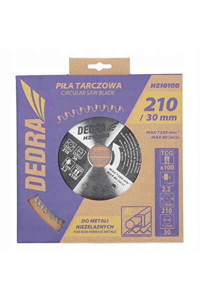 dedra Pânză de ferăstrău circular pentru aluminiu cu carbon H210100 100 dinți...