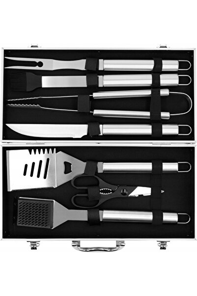 VOREL by YATO YATO SET ACCESORII PENTRU GRĂTAR, VALIZĂ CU USTENSILE DIN INOXI...