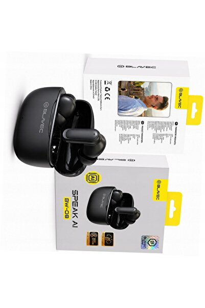 Blavec Căști traducătoare negre TWS BW-08 cu AI pentru Xiaomi Redmi Note 15 5G