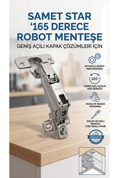 SAMET Star '165 Dereceli Menteşe Robot Menteşe vidası içinde