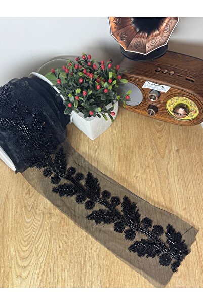 jasmina store Κορδέλα από τούλι με κεντημένες χάντρες με μοτίβα λουλουδιών κα...
