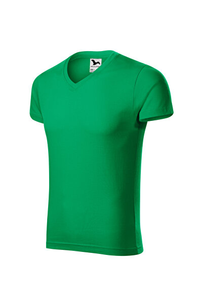 Malfini Tricou din bumbac cu decolteu în V, croială slim.