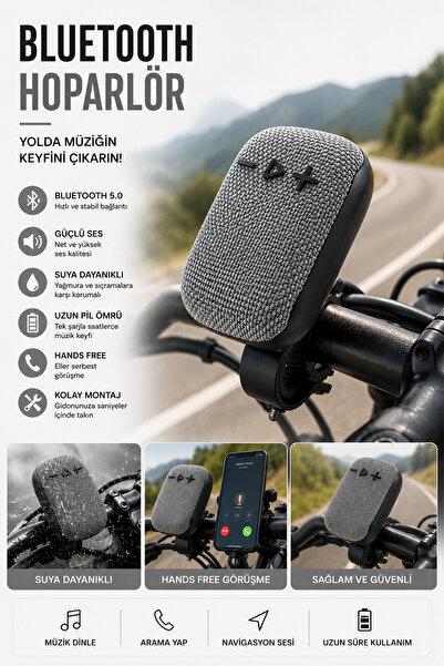 Happy Owl Bluetooth Gidon Hoparlörü Kablosuz Taşınabilir Bisiklet Motor Scoot...