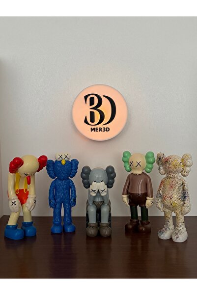 MER3D KAWS 5'Li FİGÜR SETİ BOYALI 15 CM