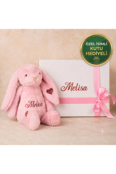 Hellobox Kişiye Özel İsimli Peluş Oyuncak Tavşan - Kutu Hediyeli - Doğum Günü...