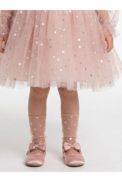 penu baby kids Powder Star Patterned Girls' Baby Girl Tulle Socks
