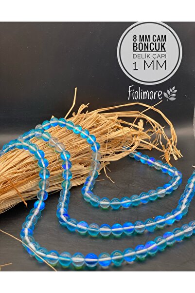 Fiolimore 8 mm Ab Plated Glass Beads (1 String 40 Pieces) Iridescent Rainbow ...