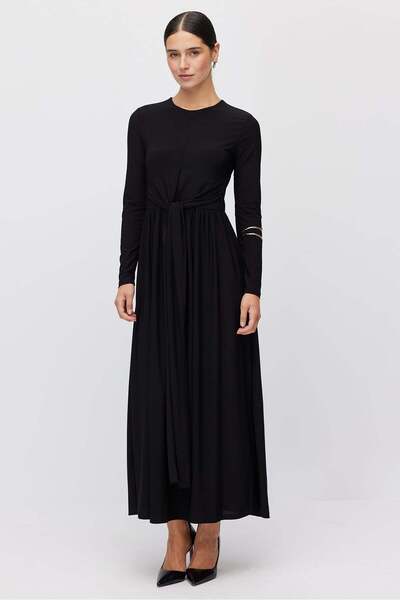 PAULMARK Women's Waist Tie Dress