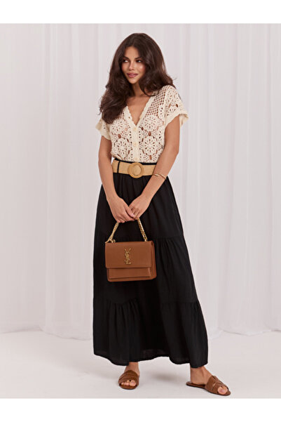 Italy Moda Дамска пола, ИТАЛИЯ МОДА, Вискоза, Бохо, Черен, модел MO-SD-25013.27