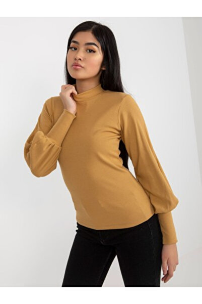 rue parıs Bluza Dama Maneca lunga, Dungi, RUE PARIS, Camel Model RV-BZ-5223.15