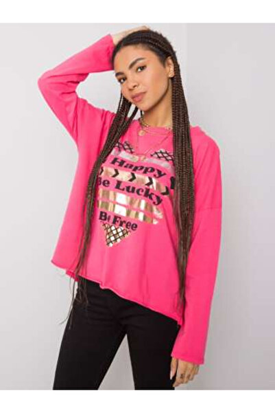 Italy Moda Bluza Dama Maneca lunga, Imprimat, ITALY MODA, Roz Casual