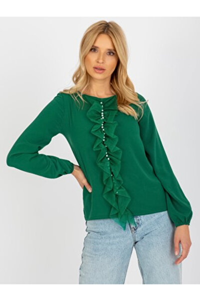 LAKERTA Bluza Dama Maneca lunga, Elegant, LAKERTA, Verde Eleganta Office