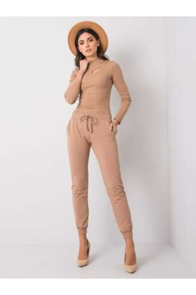 Basic Feel Good Pantaloni Trening Dama Sport, Bumbac, BASIC FEEL GOOD, Camel ...