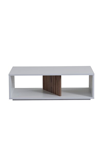 Fratelli Home Ορθογώνιο Τραπεζάκι Σαλονιού Λευκό/Country Oak TALL