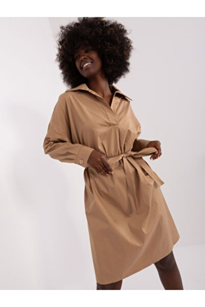 ZULUNA Rochie Dama, ZULUNA, Rochie dreapta, Bej inchis, model CHA-SK-9010.70