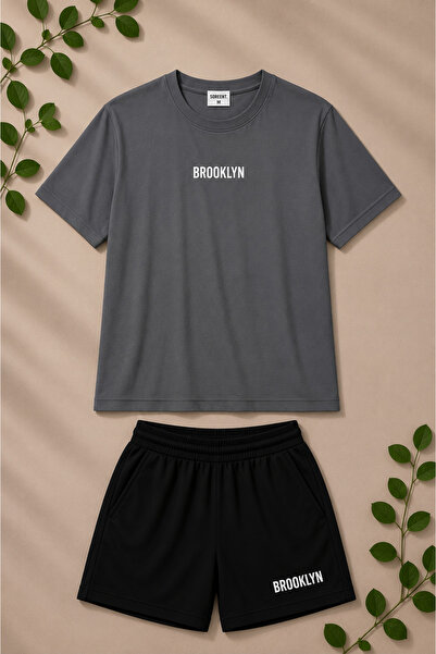 MOONBULL Brooklyn Baskılı T-shirt Şort Takım