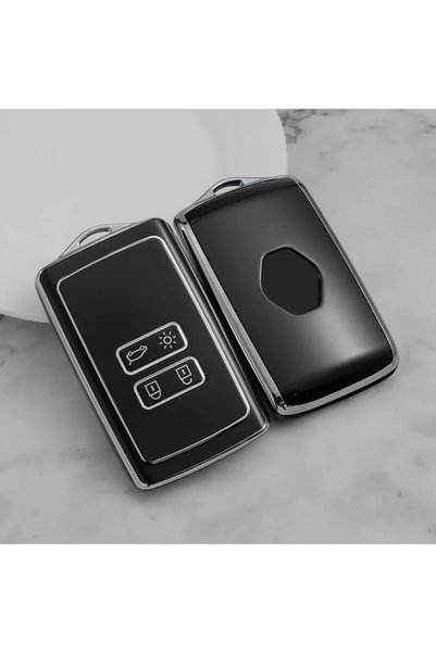 OEM Husă de protecție pentru cheia auto cu 4 butoane, Negru+Auriu