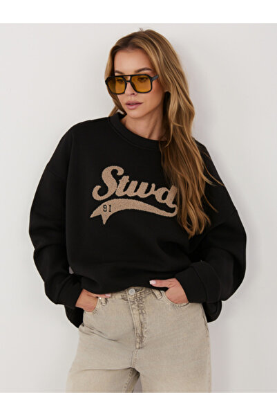 rue parıs Women's Sweatshirt, RUE PARIS, Cotton, Long Sleeve, Black, model RV...