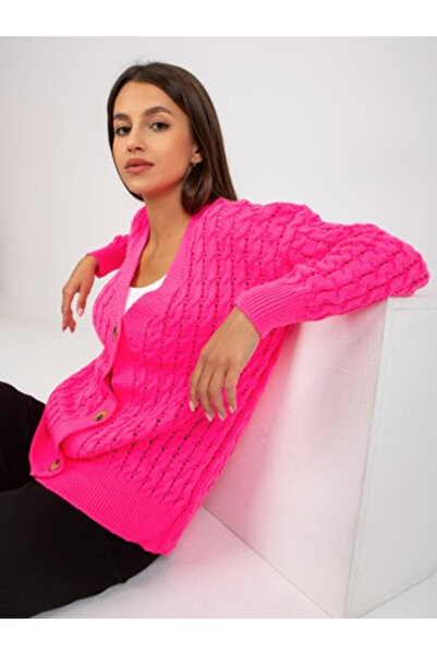 rue parıs Pulover Dama, RUE PARIS, Acril, Maneca lunga, Roz neon, model LC-SW...