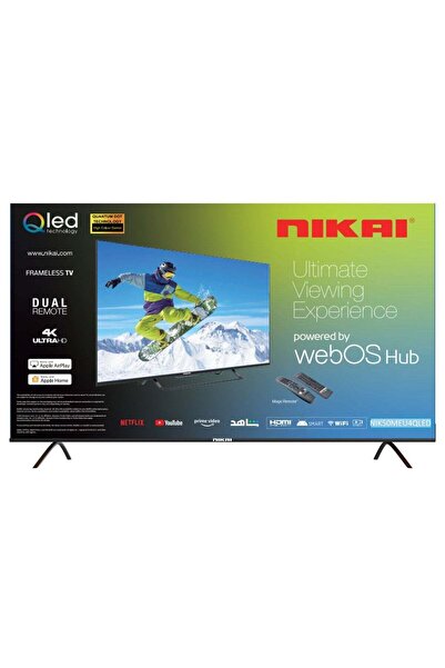 Nikai 50 Inch QLED WebOS 4K Smart UHD TV, 60Hz, Hands-Free Voice Control, Dol...