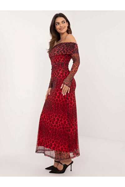 Italy Moda Rochie Dama, ITALY MODA, Poliester, Rochie creion, Rosu, model DHJ...