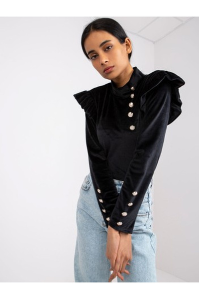 Italy Moda Bluza Dama, ITALY MODA, Poliester, Maneca lunga, Negru, model DHJ-...