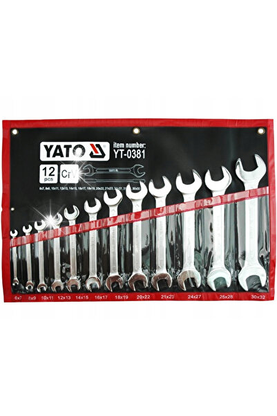 yato Set de chei plate pentru șuruburi cu cap plat, 6-32mm, 12 bucăți.