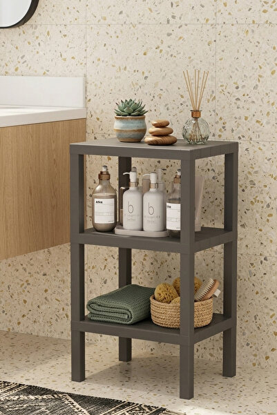Snippy Console - 3 Katlı Plastik Banyo Mutfak Düzenleyici Mutfak Rafı Banyo Ü...
