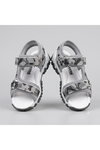 KİNDEP (Arzen) Thermo Non-Slip Sole Velcro Children's Sandals Gray