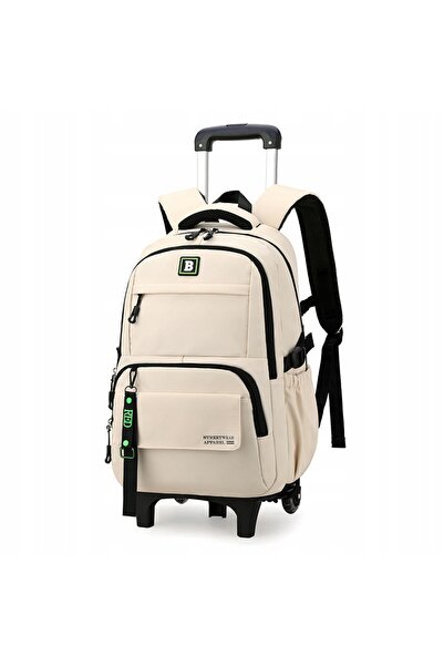 K&M CLOTHES Rucsac școlar pentru adolescenți, cu roți, model ȘCOALA DE VOIAJ ...