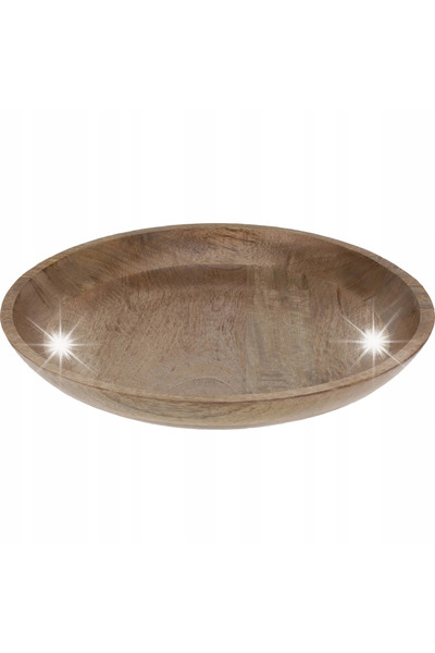 Home Styling Collection Decorativă din lemn de mango, Ø 40 cm, Platou din lemn