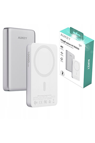 AUKEY Powerbank 10000 mAh încărcare wireless QI2 MagFusion PB-MS08