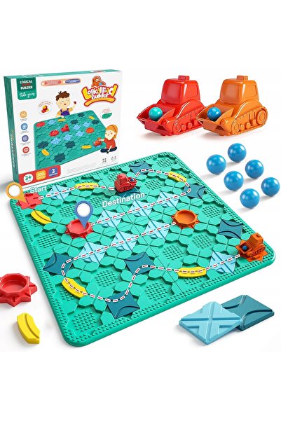 NO BRAND Joc de logică planar GRA, tablă educativă, puzzle labirint 56x56cm
