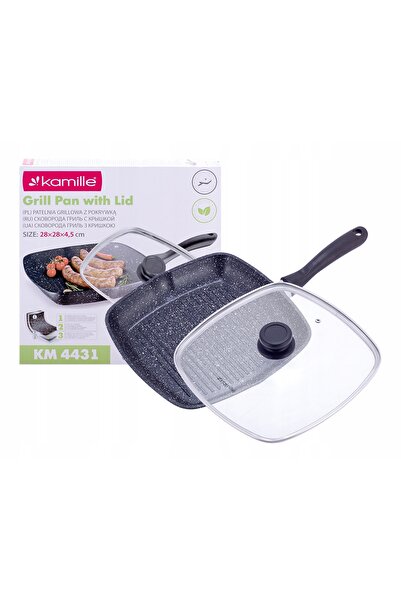 Kamille Tigaie grill 28 cm marmorată 4431 28 CM CAPAC
