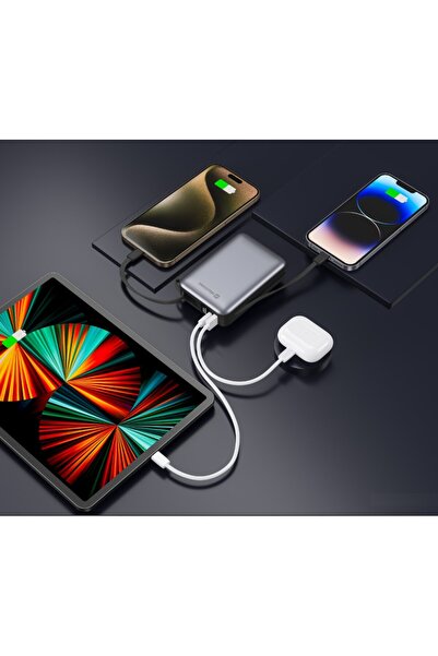 SWISSTEN Powerbank 20000 mAh USB-C USB-A Cablu USB-C + Lightning LCD