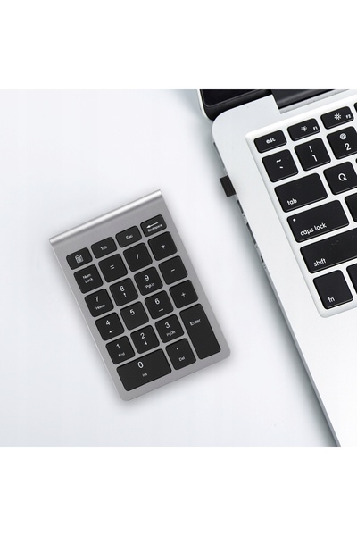 NO BRAND Tastatură numerică USB fără fir pentru laptop PC gri