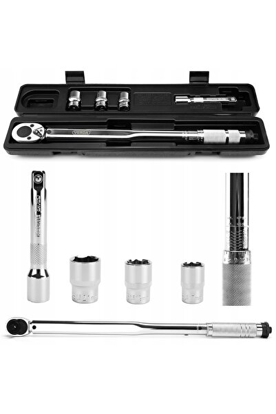 VERDA Cheie dinamometrică pentru roți 1/2 28-210 Nm 3 capete 17, 19, 21 mm Va...