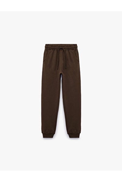 Koton Cotton Elastic Waistband Basic Jogger Sweatpants