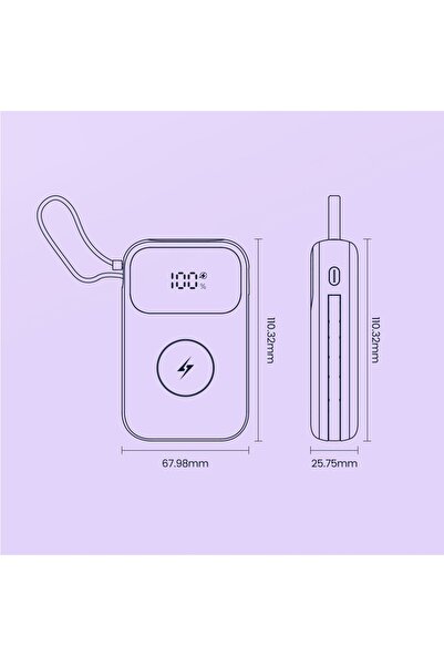 Toocki POWER BANK 22.5W 10000mAh CU CABLURI INTEGRATE USB-C LIGHTNING PD QC T...