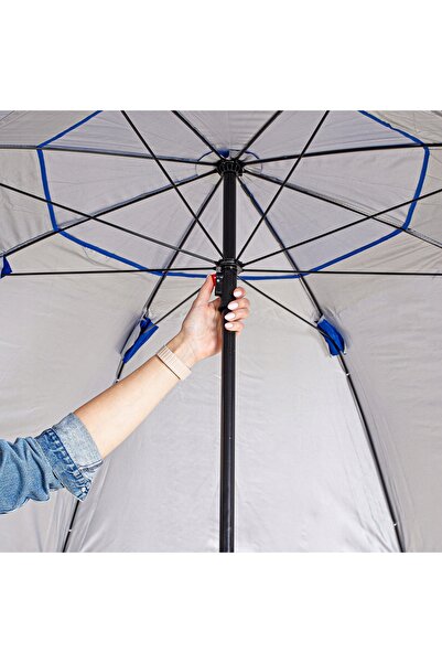 BE ACTİVE Umbrelă de plajă, Paravan, Cort de grădină 3 în 1 XXL Pliabil Mare