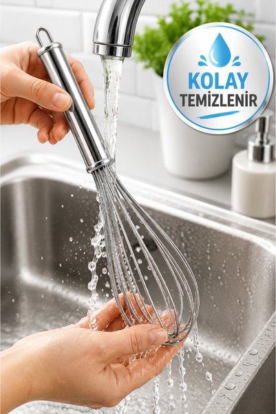 MEDUSHOP مضرب مطبخ من الفولاذ المقاوم للصدأ مقاس 28 سم، مضرب يدوي لخفق البيض والكريمة والصلصة والعجين