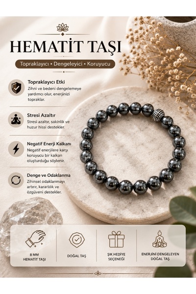 Liacharm Hematite Natural Stone Bracelet - Classic Combination Bracelet with ...