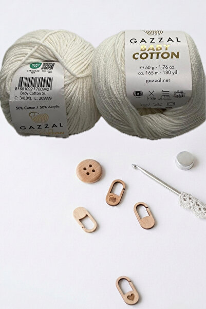 hobi dünyası evim 2 Adet Gazzal Baby Cotton Yazlık Projeler İçin Hafif ve Kon...