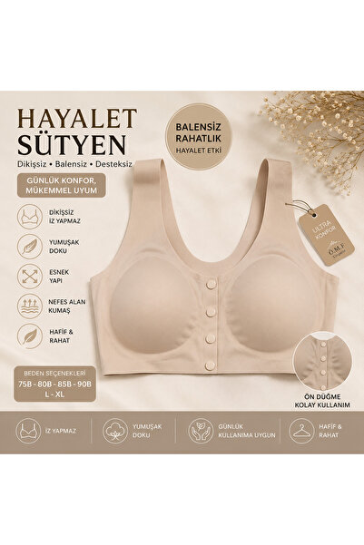 Ö.M.F Lingerie Düğmeli Hayalet sütyen