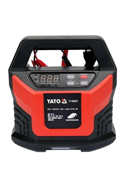 yato YT-83037 Ηλεκτρονικός Φορτιστής Μπαταρίας 12V 2A/6A/10A/15A Ενισχυτική Λ...