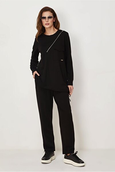 Alvina Zippered Detail Track Suit 46629