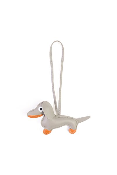Posete Fagaras Keychain - Dogolino - Gray, Women's Keychain Made of Genuine L...