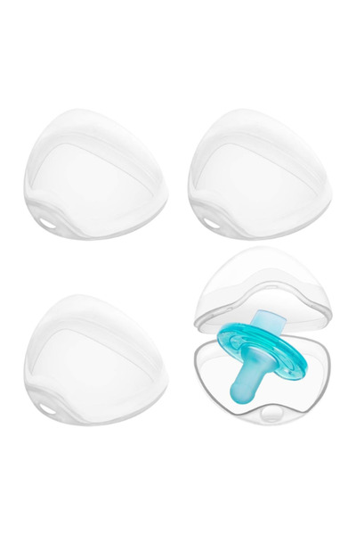 Other Pacifier storage box, transparent 4-piece pacifier accessory set